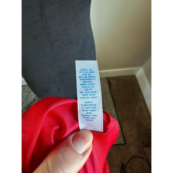 Vintage Olga Women's Cut Red Empire Waist Puff Cap Sleeve Long Nightgown Size M - Picture 7 of 8